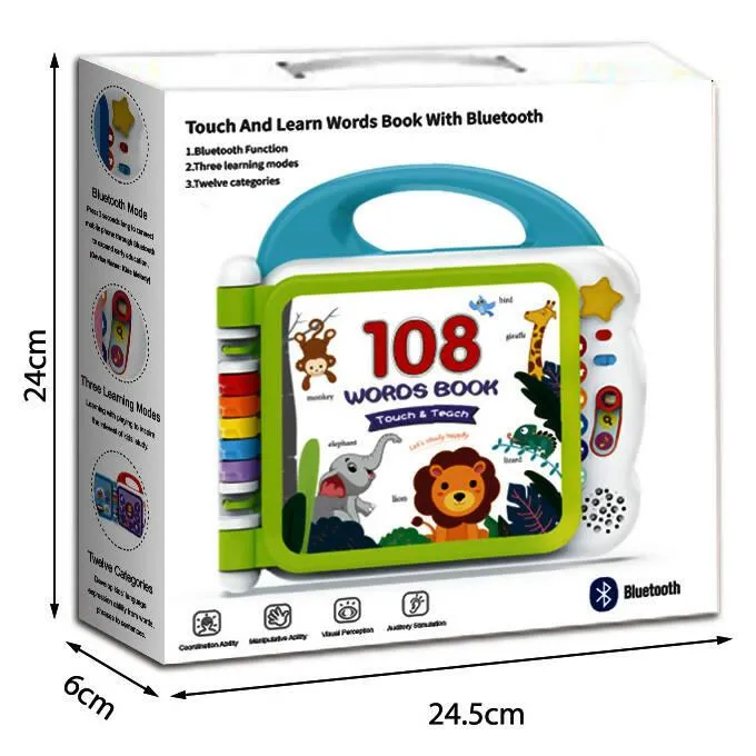 108 Kids Words Book with Bluetooth - Multi Color