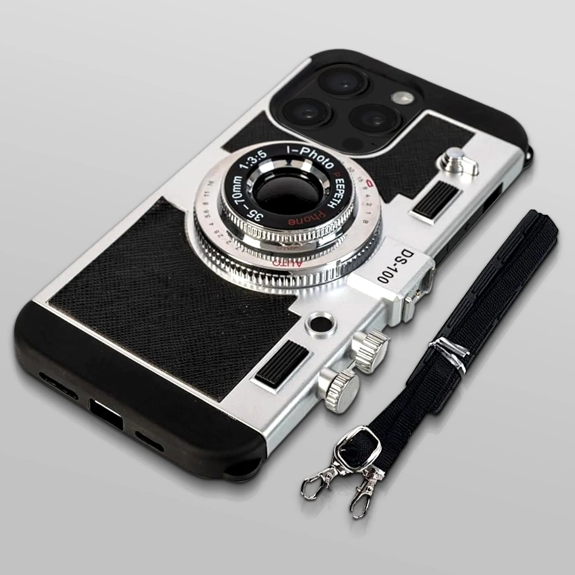 3D Camera lanyard Back Cover For Apple iPhone 13 Pro Max