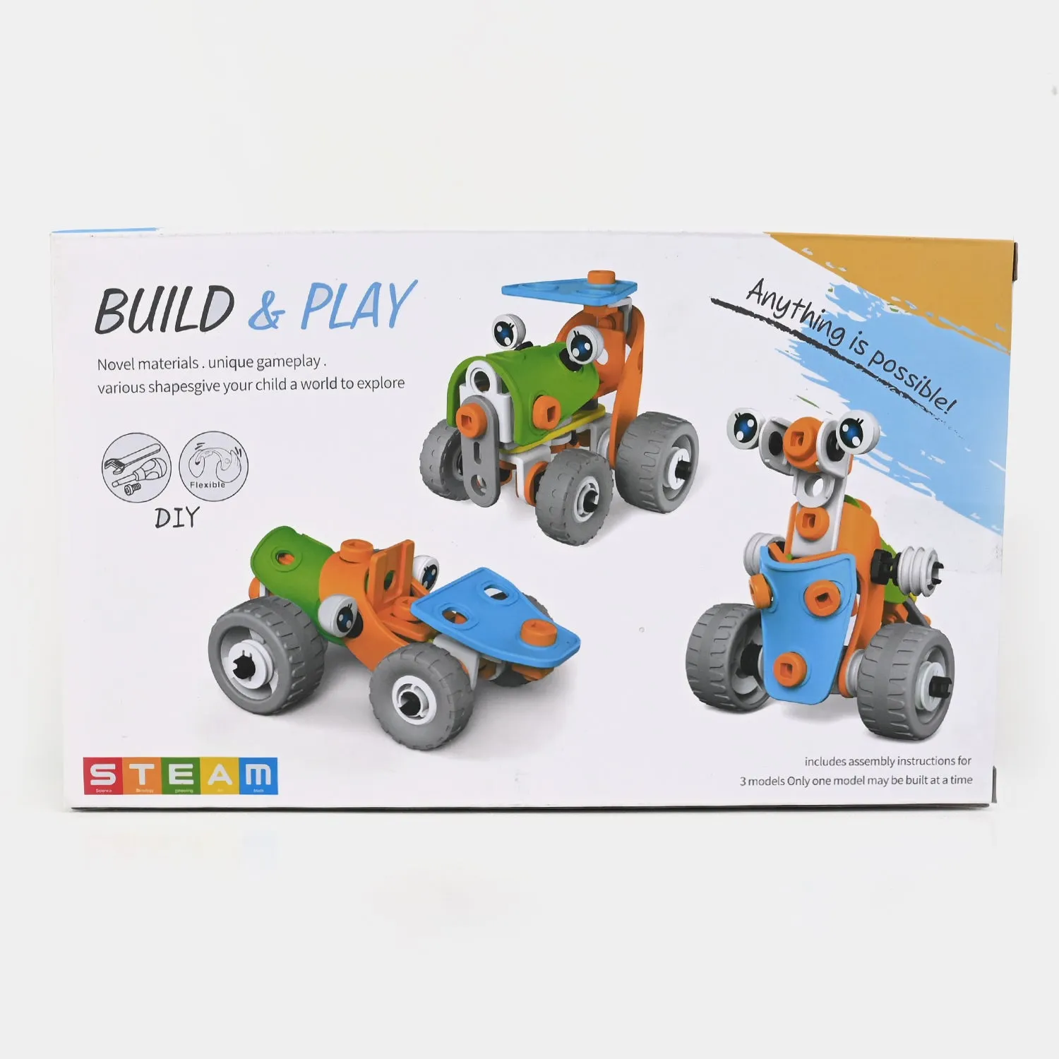 3In1 Blocks Build & Play | 62Pcs