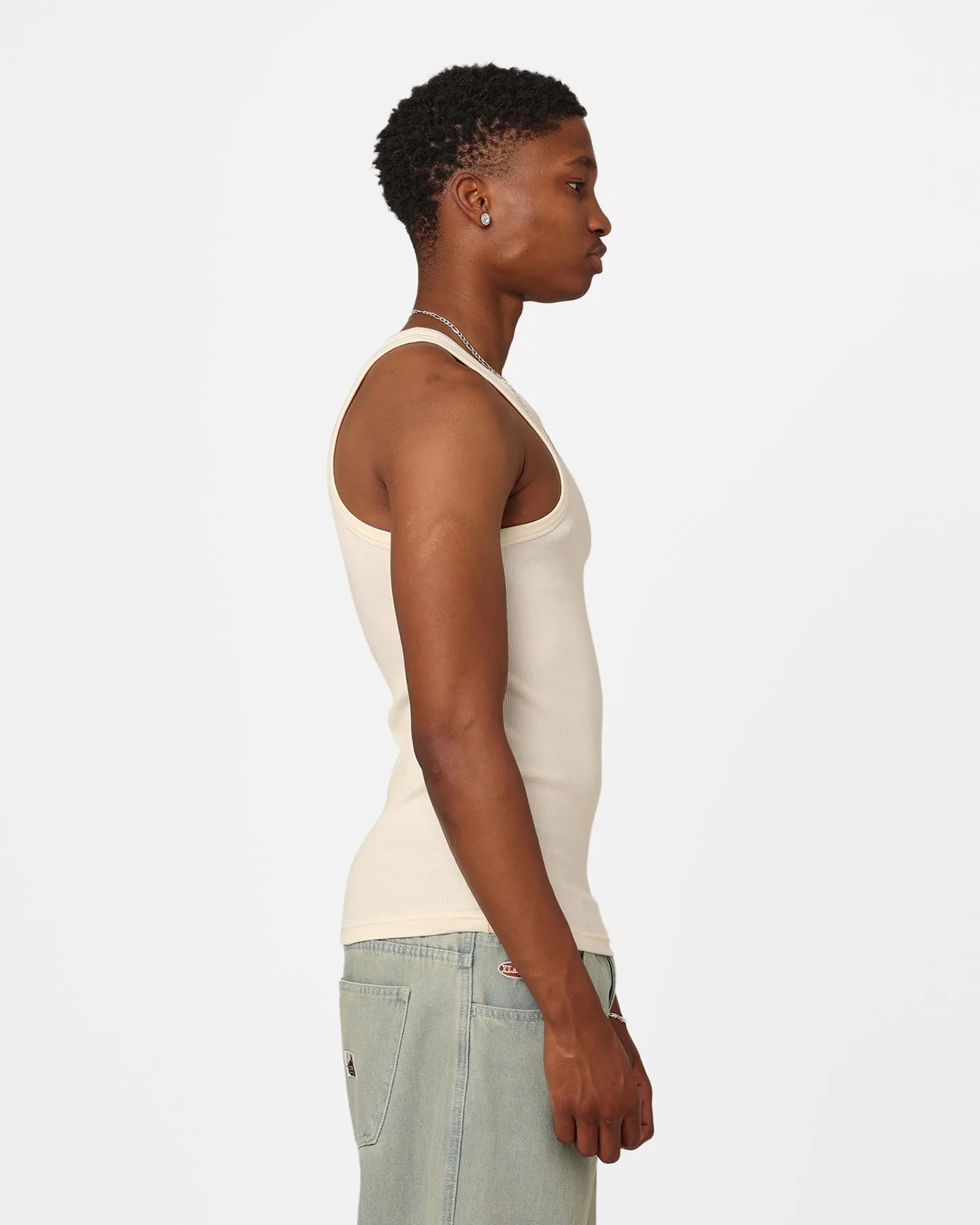 404 Ribbed Singlet Off White