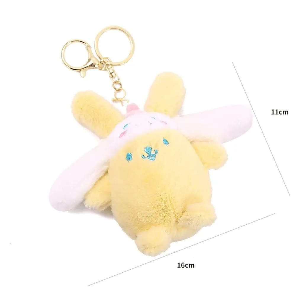 Adorable Pom-Pom Anime Plush Keychain(Single piece)