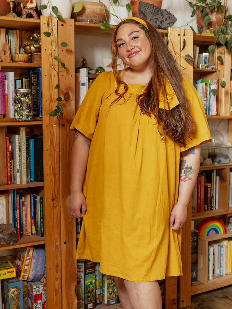 Alexis Plus Size Mini Dress - Turmeric