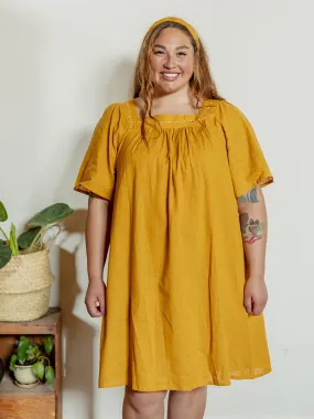 Alexis Plus Size Mini Dress - Turmeric