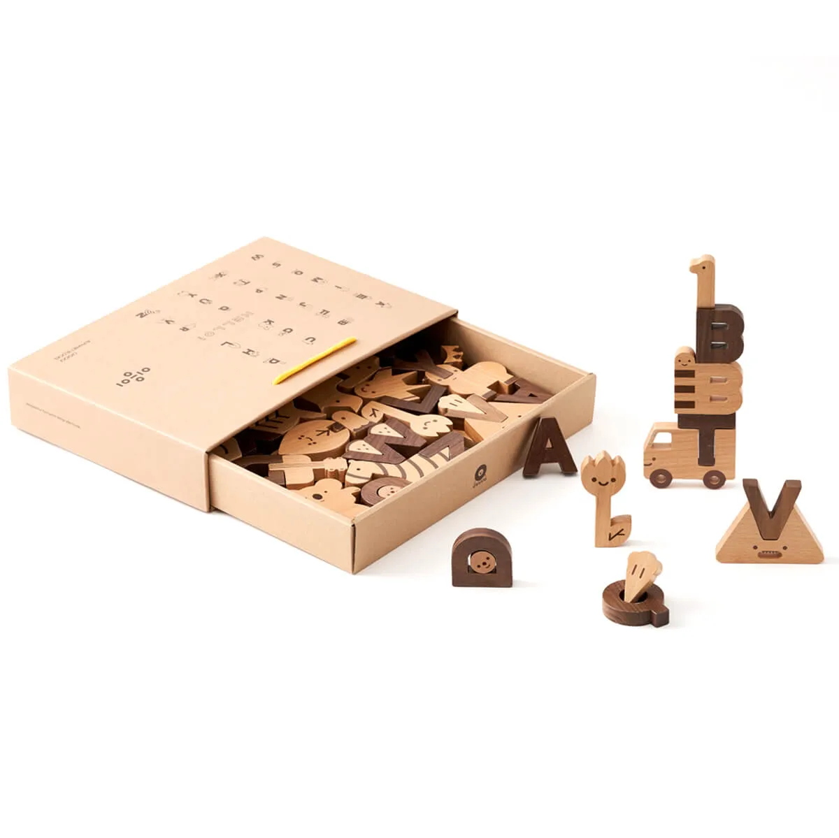 Alphabet Wooden Blocks Play Set by Oioiooi