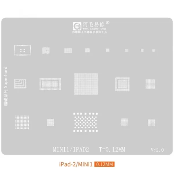 Amaoe Reballing Stencil For iPad Series CPU Nand Chips Soldering