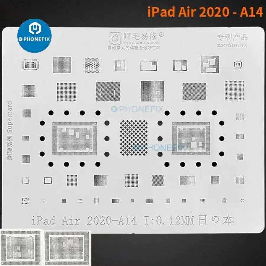 Amaoe Reballing Stencil For iPad Series CPU Nand Chips Soldering