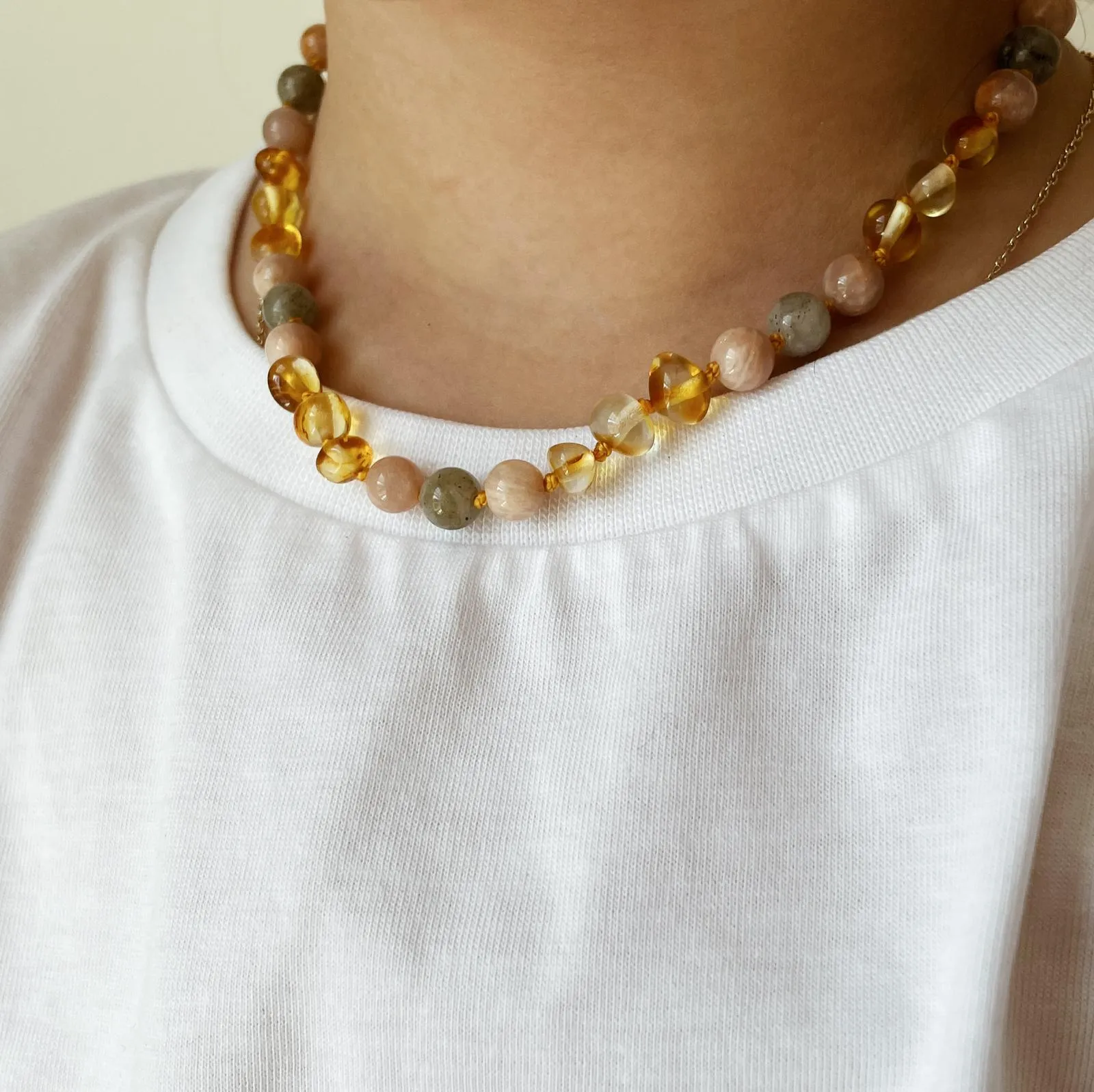 Amber necklace - Kids - 38 cm