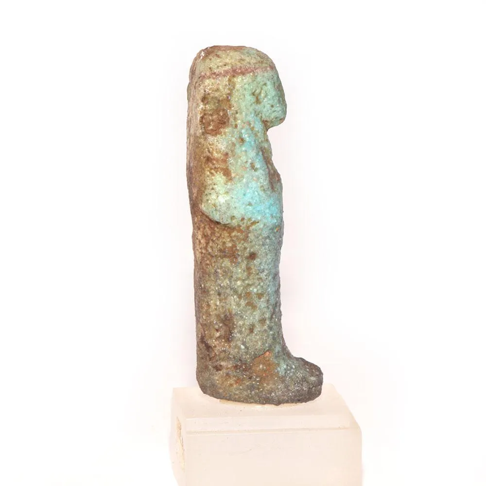 An Egyptian Blue Glazed Faience Shabti, Third Intermediate Period, ca. 1069-945 BCE