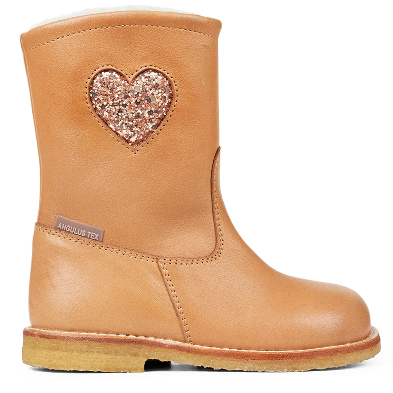 Angulus Tex-Boots With Zipper Almond/Maple Glitter