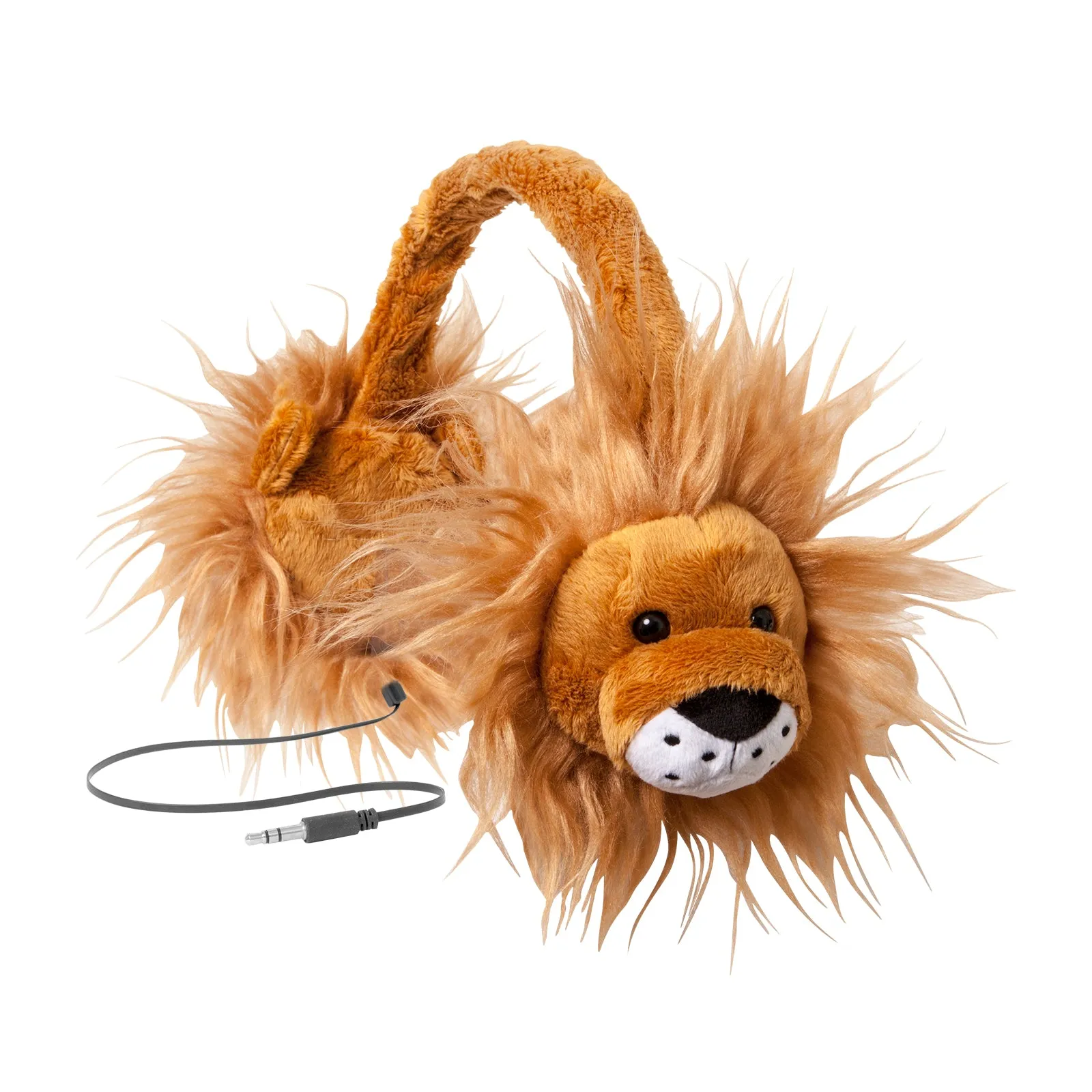 Animalz Ear Headphones Lion | Kids Ear Headphones | Retractable Headphones Cord