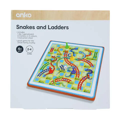 Anko Snakes and Ladders Game / Ages 4  Years / For 2 to 4 players