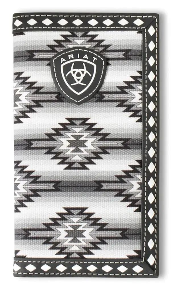 Ariat Black Aztec Rodeo Wallet ~ Checkbook