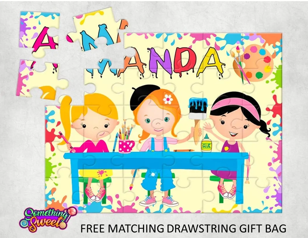 Art Party Kids Puzzle With FREE Matching Bag