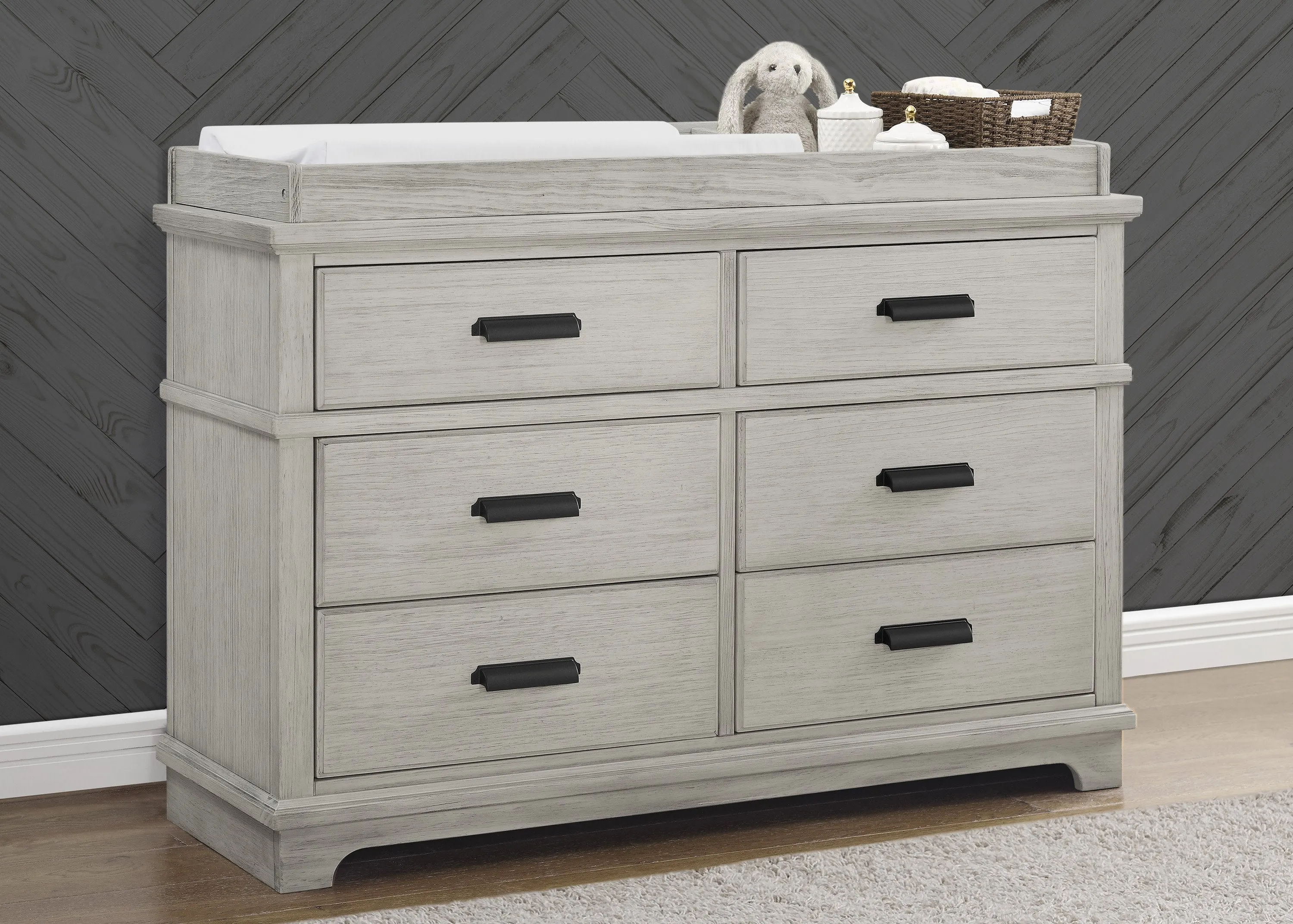 Asher 6 Drawer Dresser with Changing Top