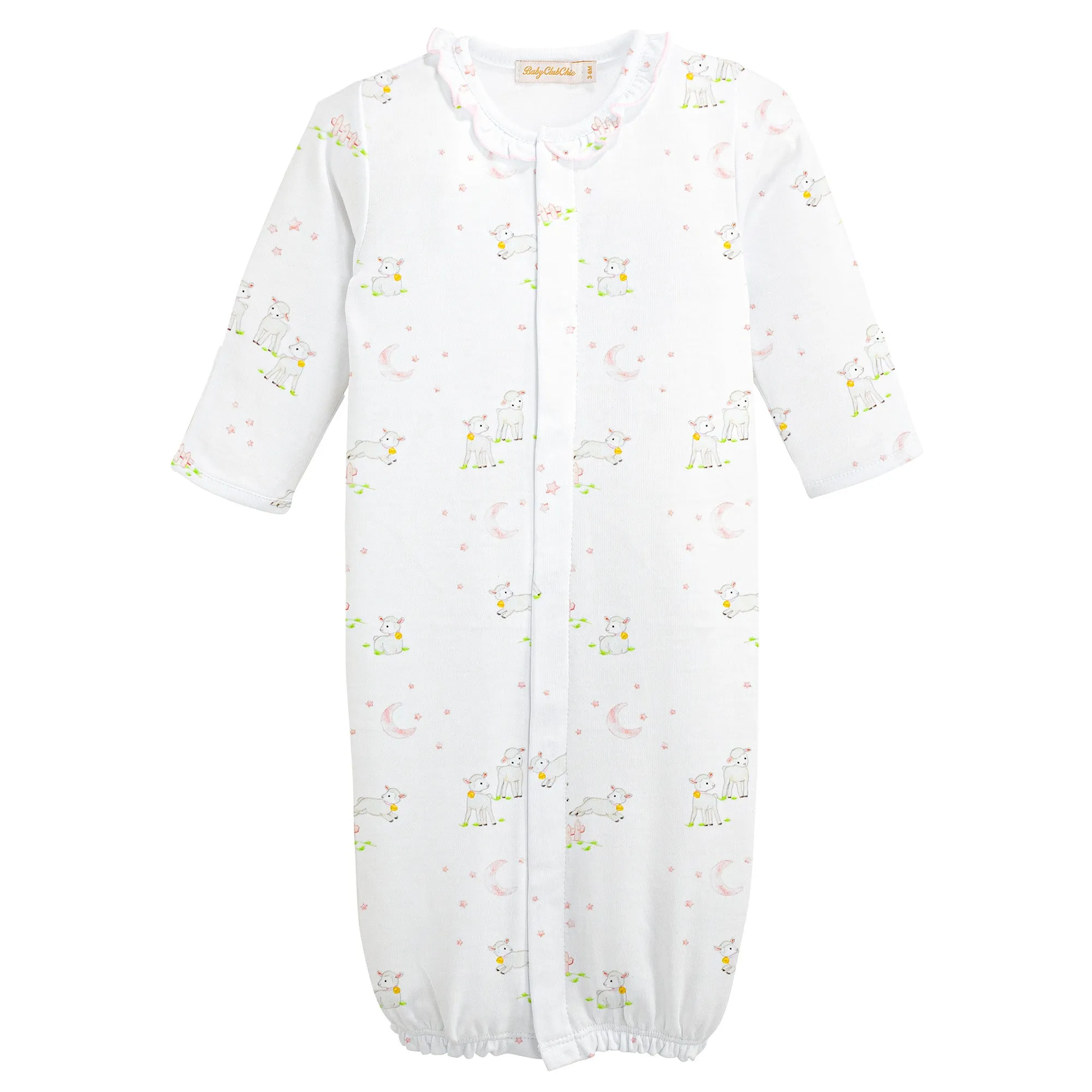 Baby Lambs Convertible Gown w/Ruffle