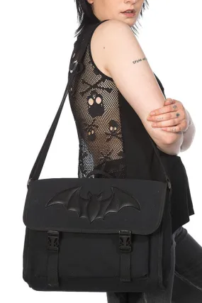 Banned Dragon Frenzy Messenger Laptop Bag Bat Motif