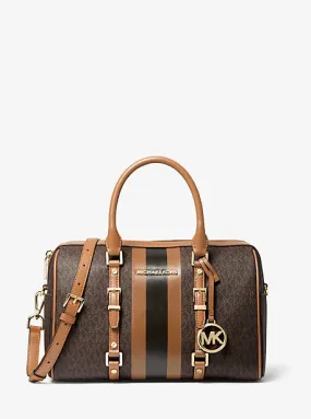 Bedford Travel Medium Logo Stripe Satchel