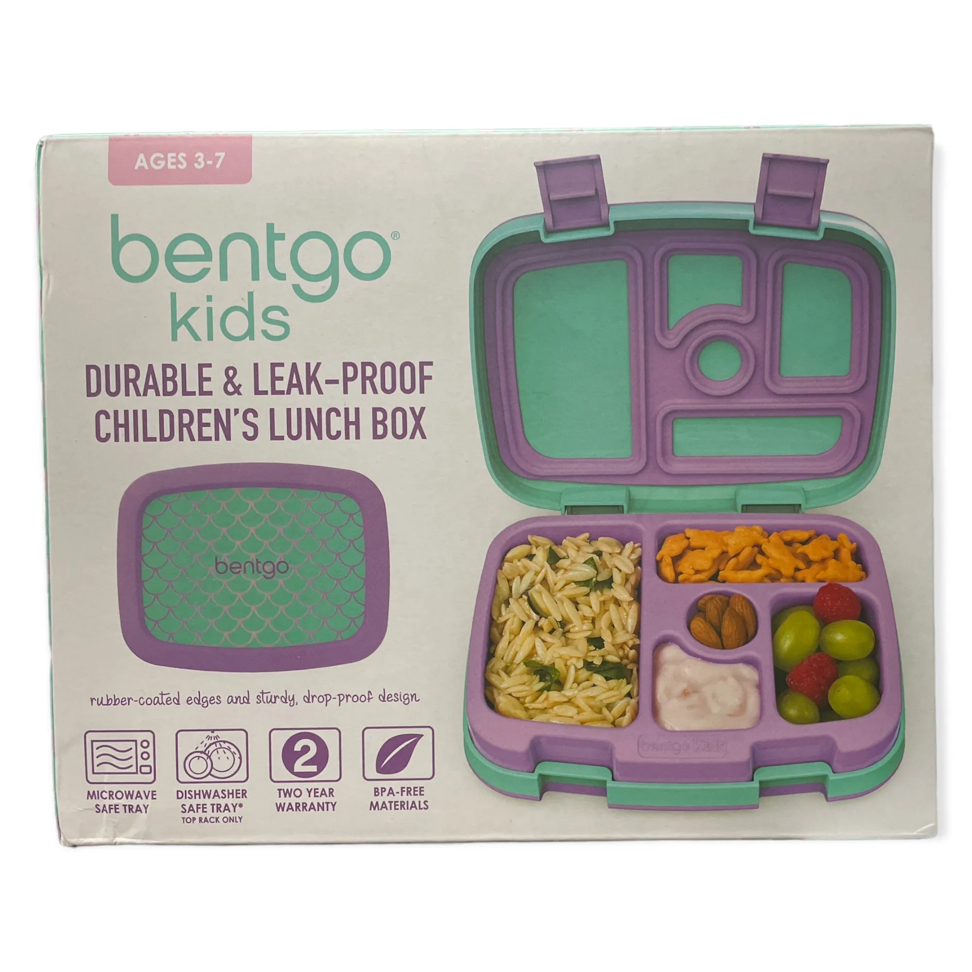 Bentgo Kids Leak-Proof, 5-Compartment Bento-Style Lunch Box - Mermaid Scales