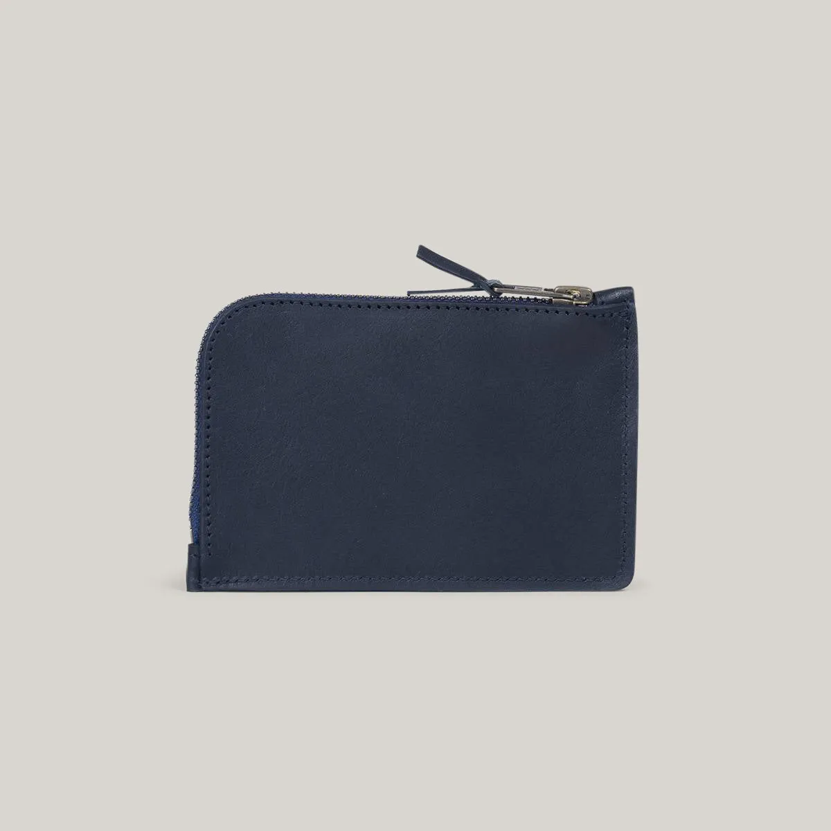 BLEU DE CHAUFFE POGNON ZIPPERED PURSE - BLEU MARINE