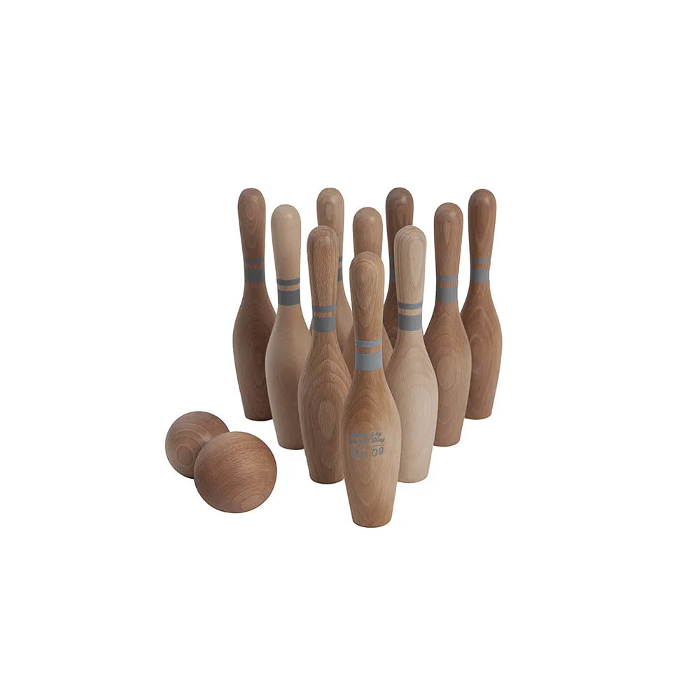 Bowling set - Natural wood