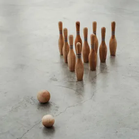 Bowling set - Natural wood