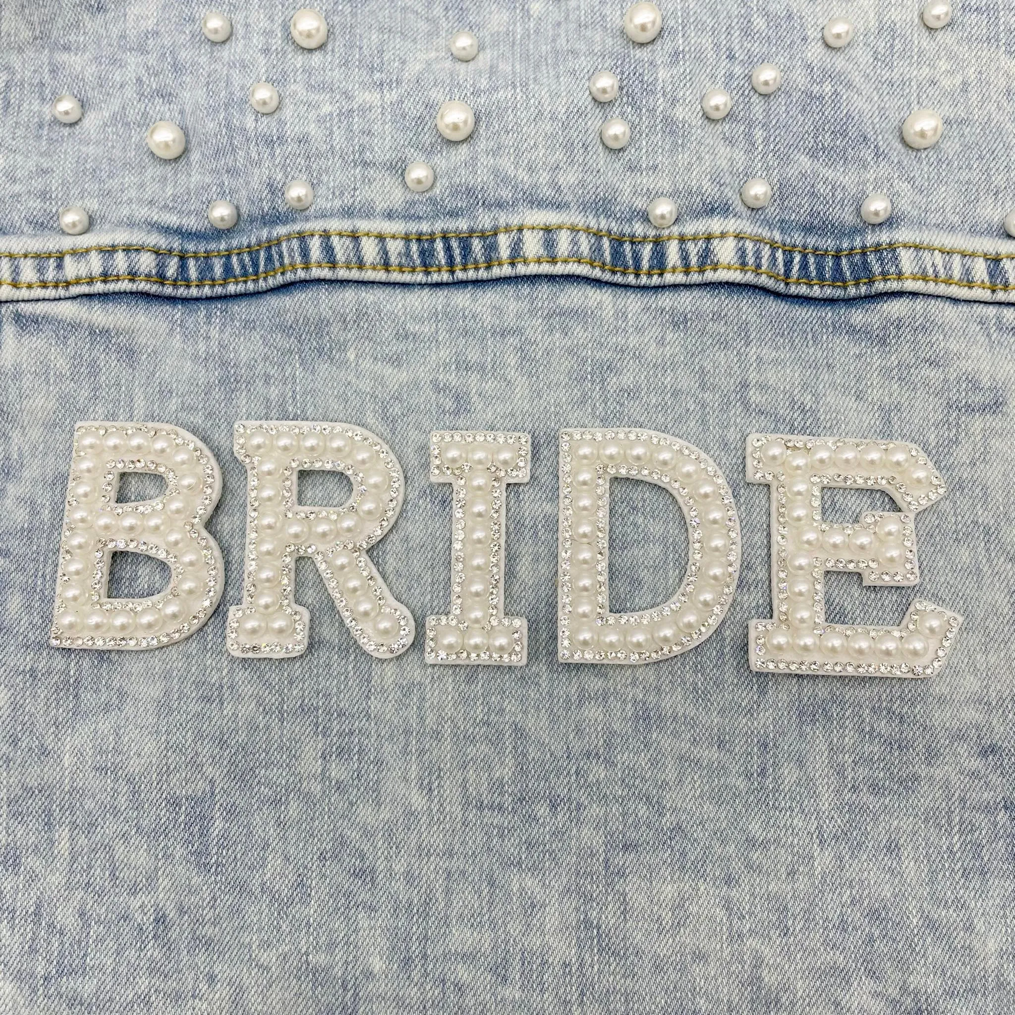 BRIDE Pearl Letter Patch