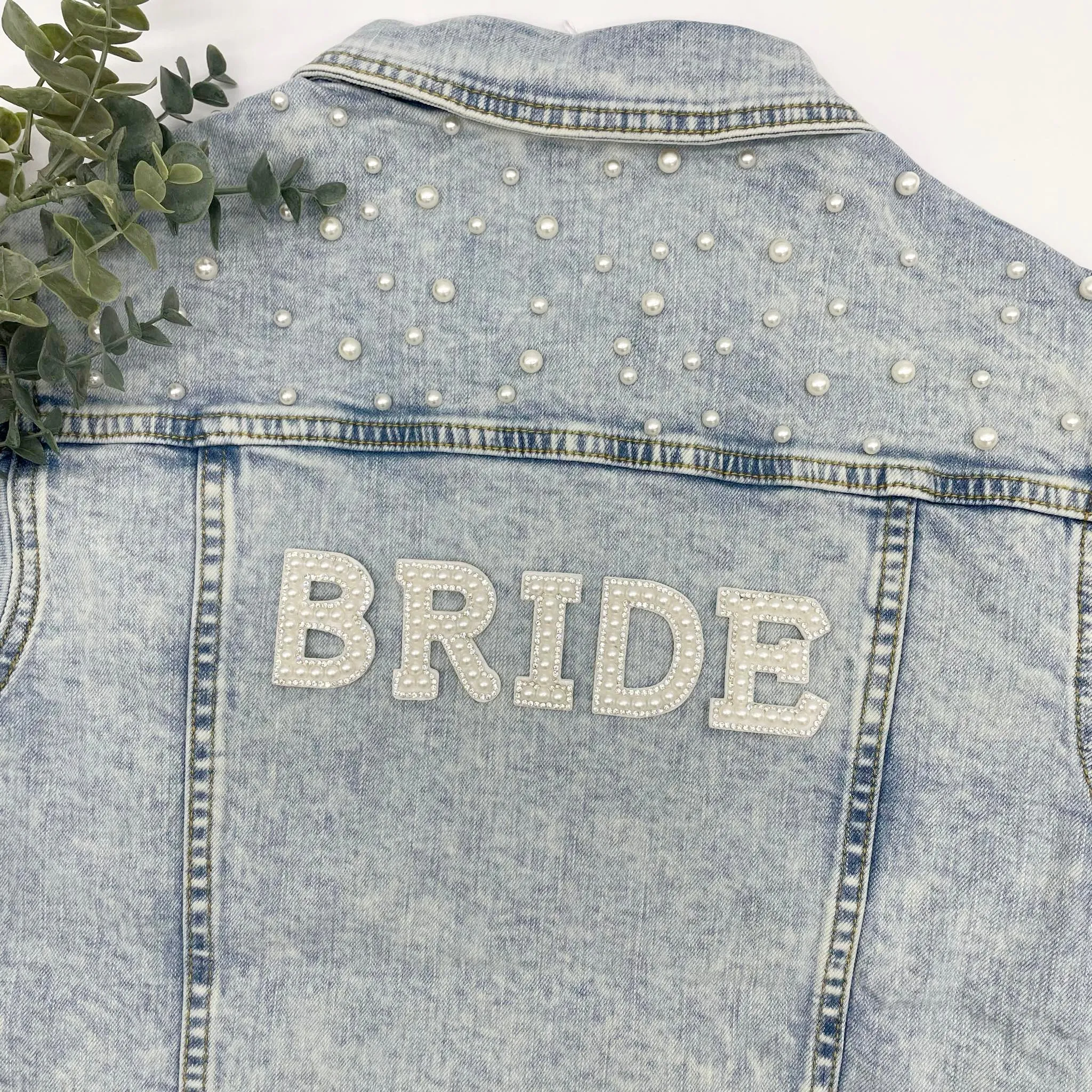 BRIDE Pearl Letter Patch