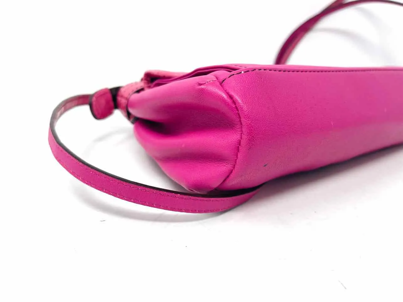 Brighton Fuchsia Reptile Leather Designer Crossbody Purse