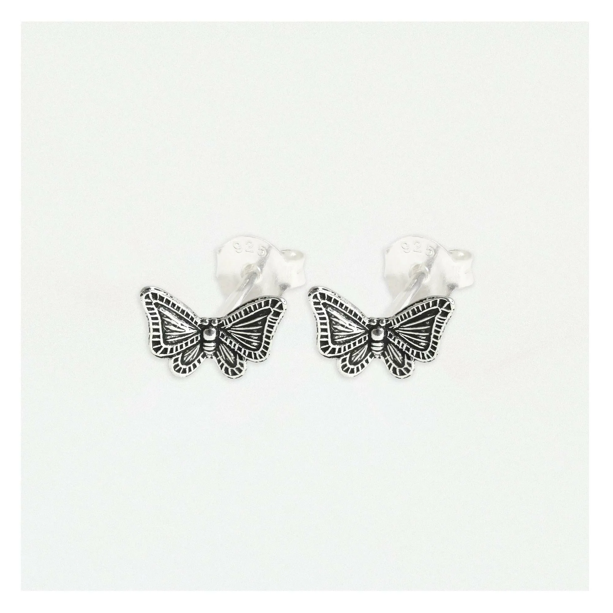 Butterfly Silver Ear Stud