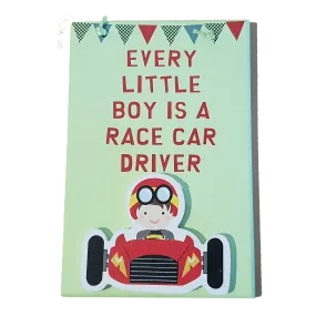 C&F Wooden Every Little Boy (Green) Fun Plaque