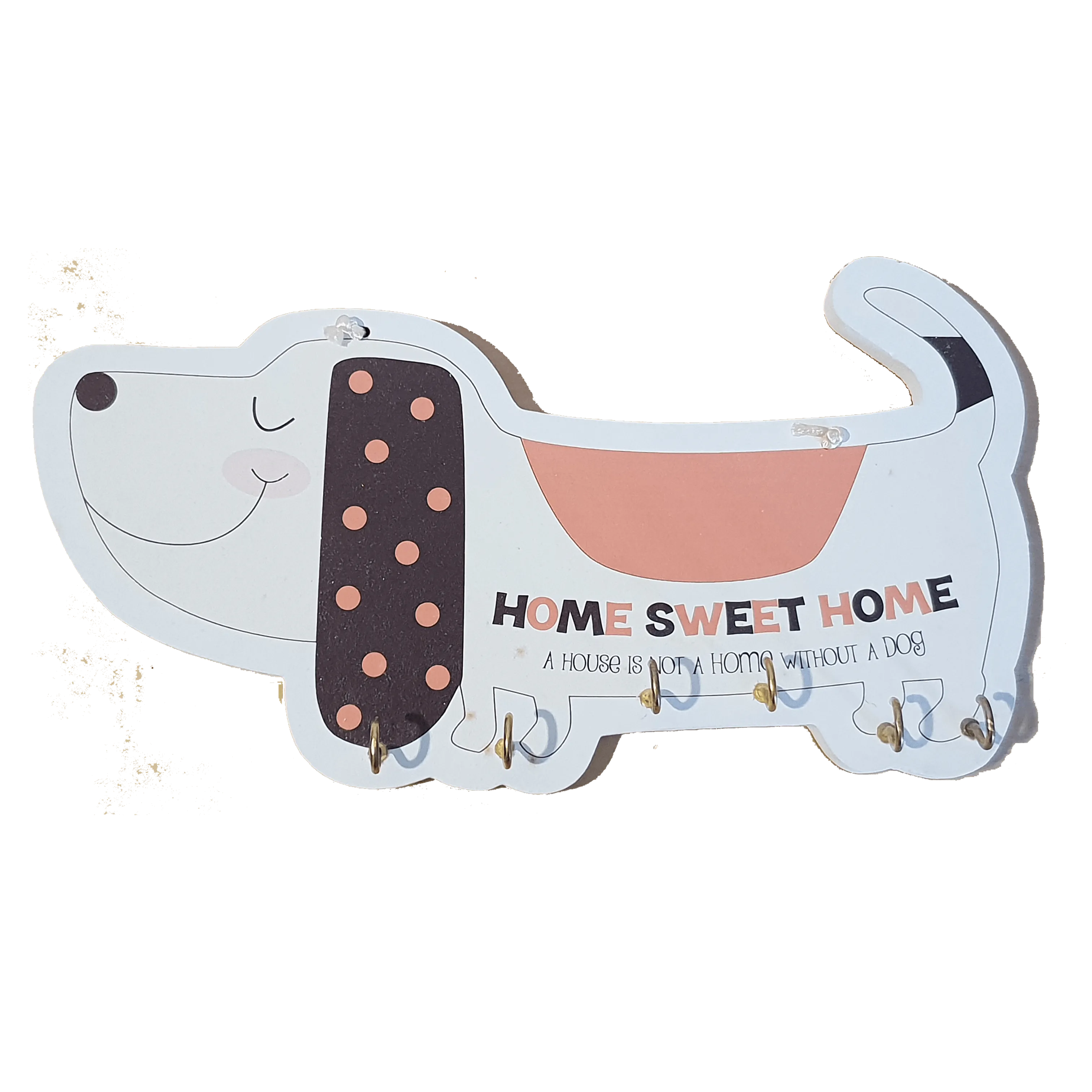 C&F Wooden Home Sweet Home Dog Key Holder