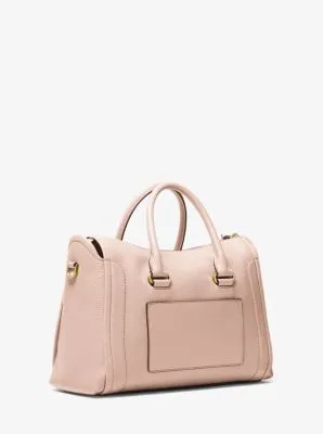 Carine Medium Pebbled Leather Satchel