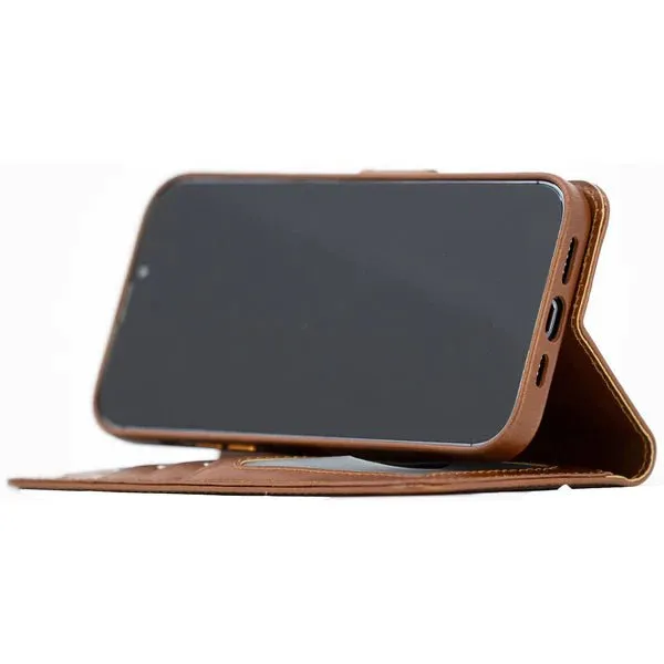 Carson iPhone 14 PRO Wallet Case, Burnished Tan