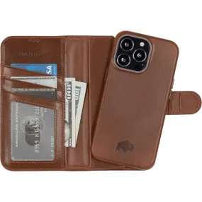 Carson iPhone 14 PRO Wallet Case, Burnished Tan