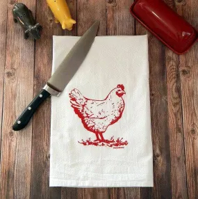 Chicken Flour Sack Tea Towel