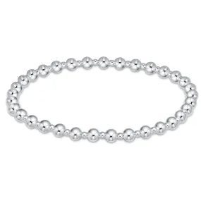 Classic Grateful Pattern 4mm Bead Bracelet - Sterling