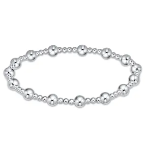 Classic Sincerity Pattern 5mm Bead Bracelet - Sterling