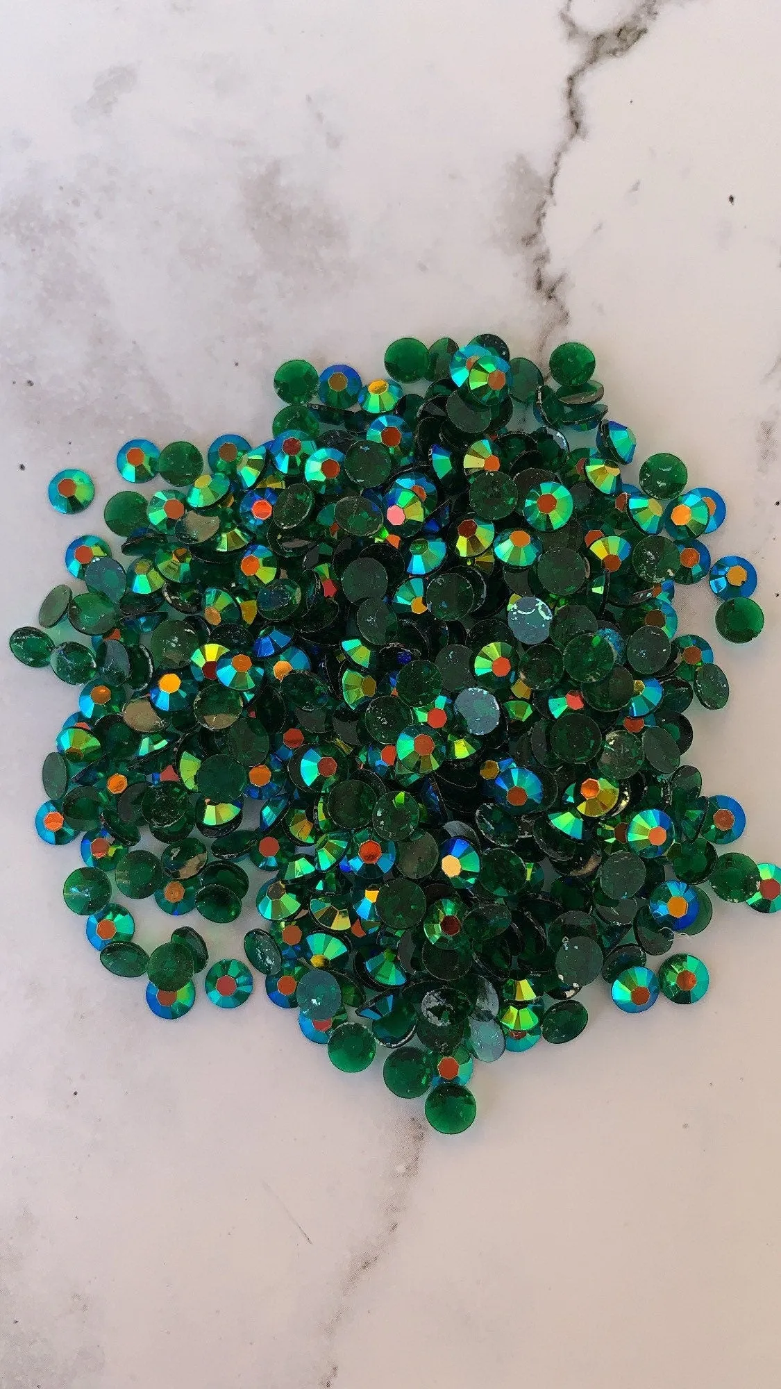 CLEAR EMERALD clear ab 5mm 4mm rhinestones beads