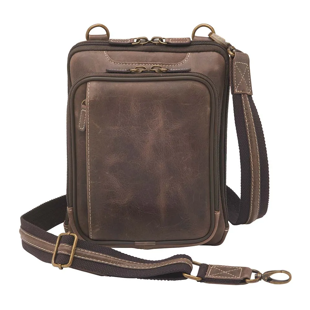 Crossbody Shoulder Pouch, Distressed Buffalo