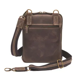 Crossbody Shoulder Pouch, Distressed Buffalo