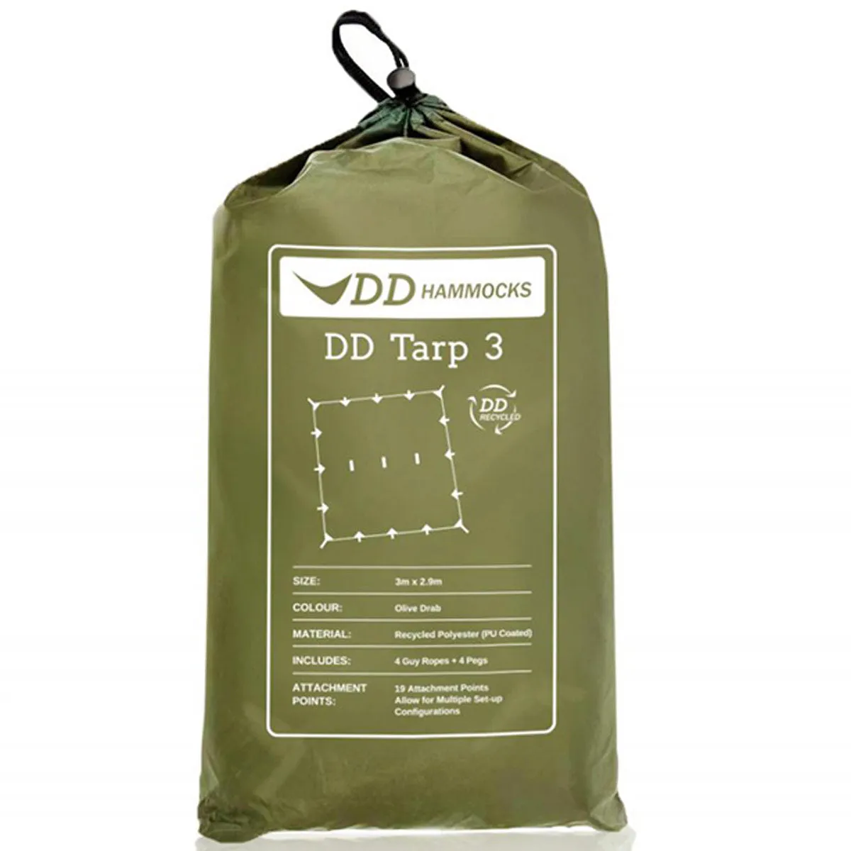 DD Hammocks Recycled Tarp 3 Olive Drab