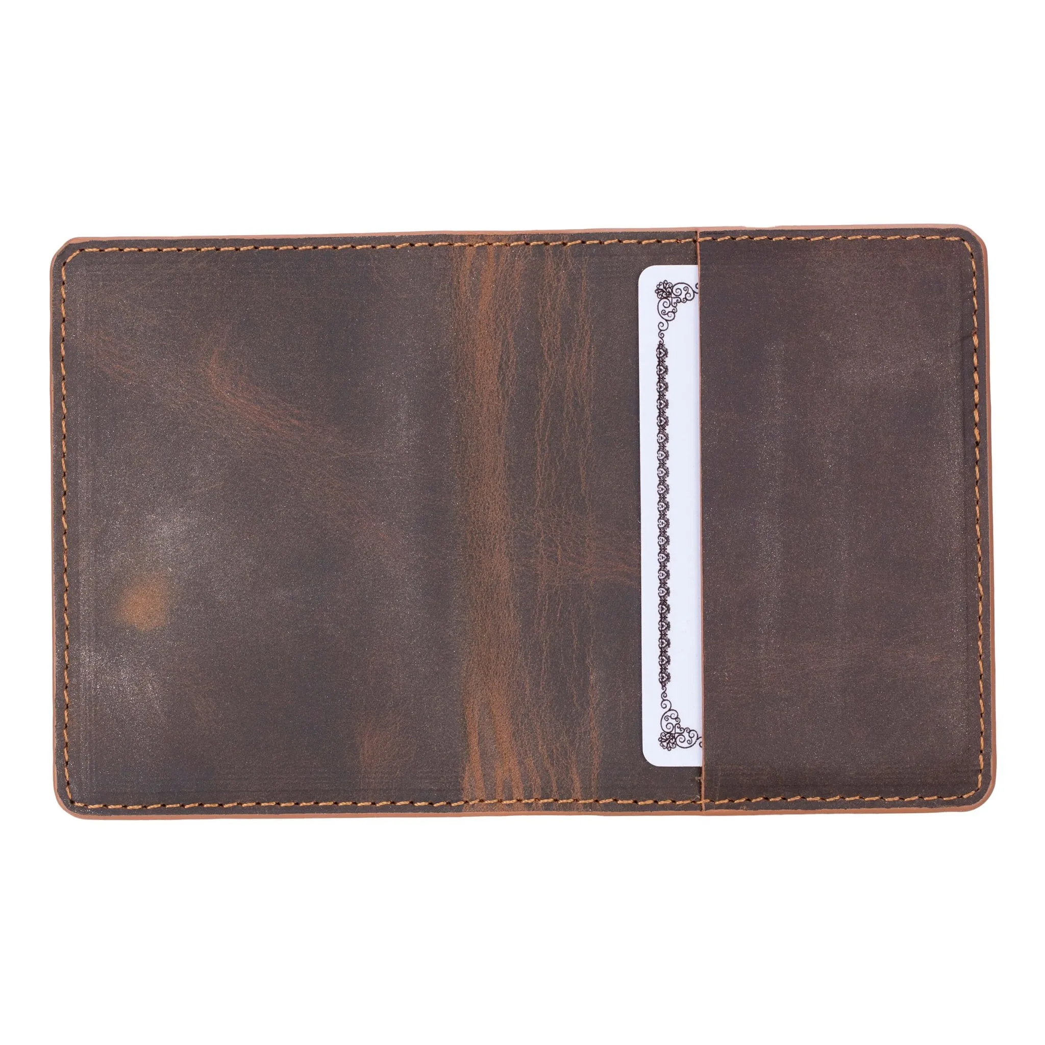 Dean Card Wallet, Distressed Coffee