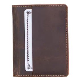 Dean Card Wallet, Distressed Coffee