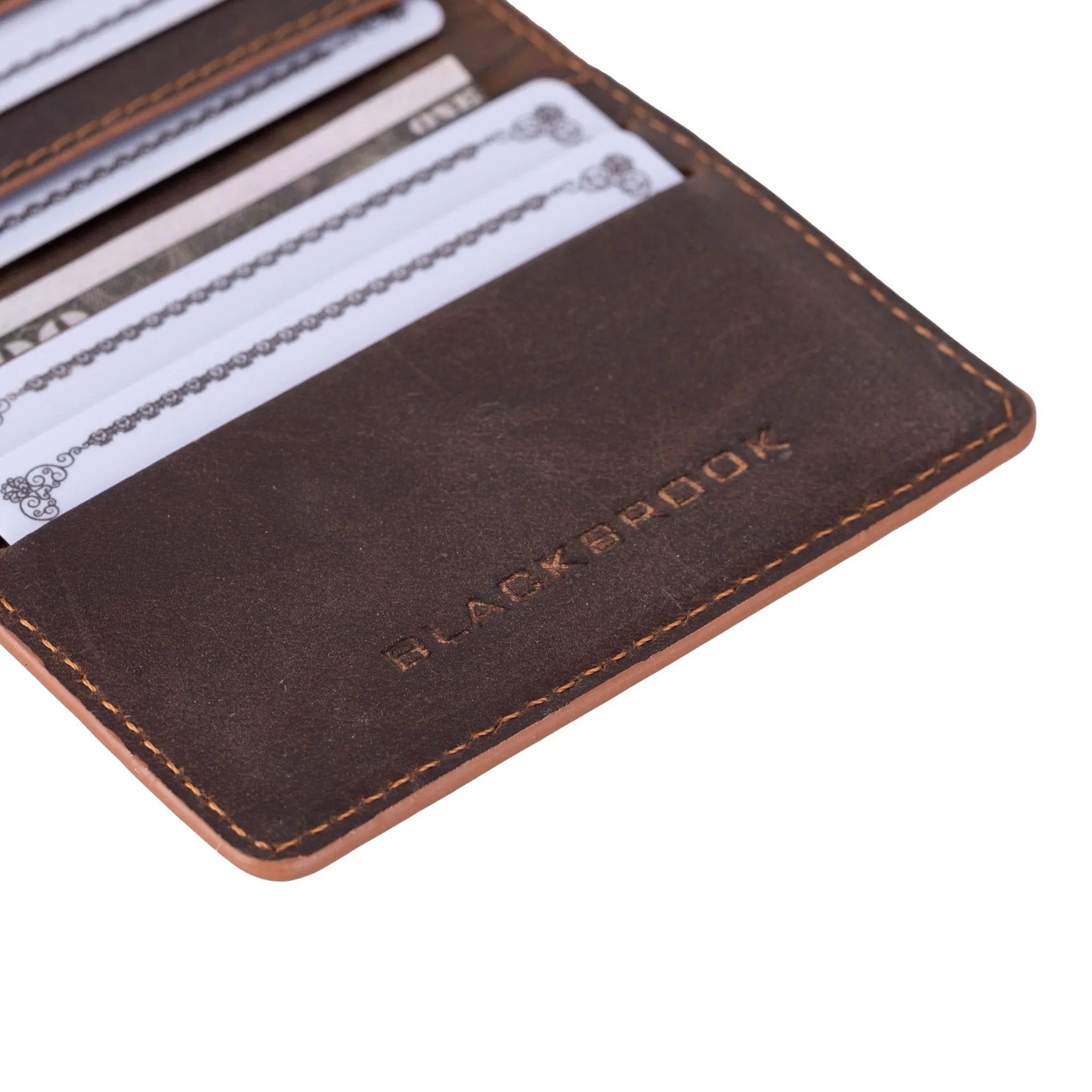 Dean Card Wallet, Distressed Coffee