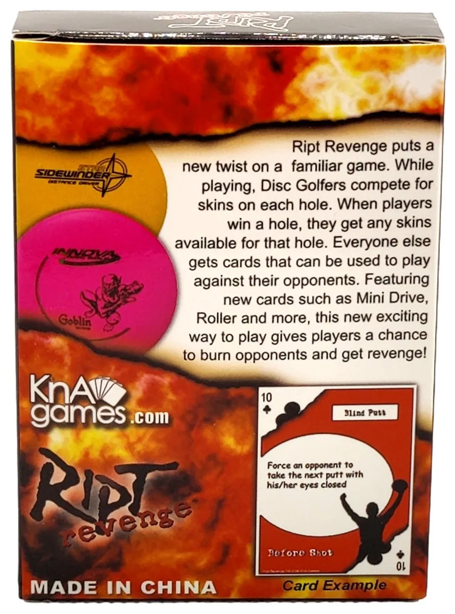 Disc Golf Ript Revenge Disc Golf Card Game