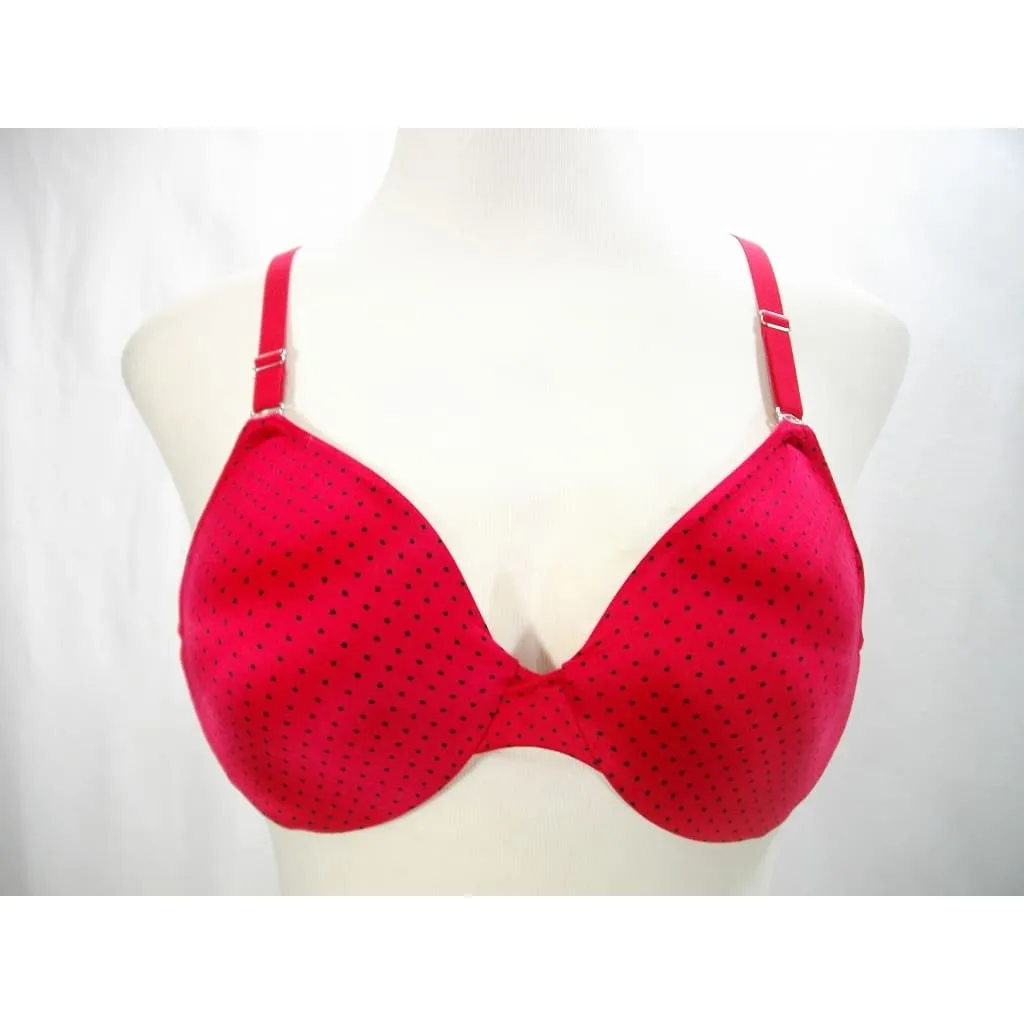 DISCONTINUED Maidenform 7176 Pure Genius Underwire Bra 36B Red with Black Dots