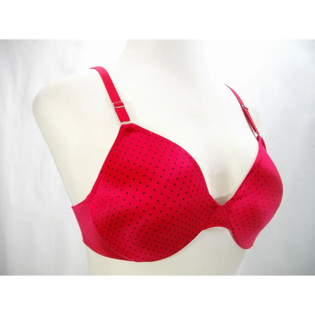 DISCONTINUED Maidenform 7176 Pure Genius Underwire Bra 36B Red with Black Dots