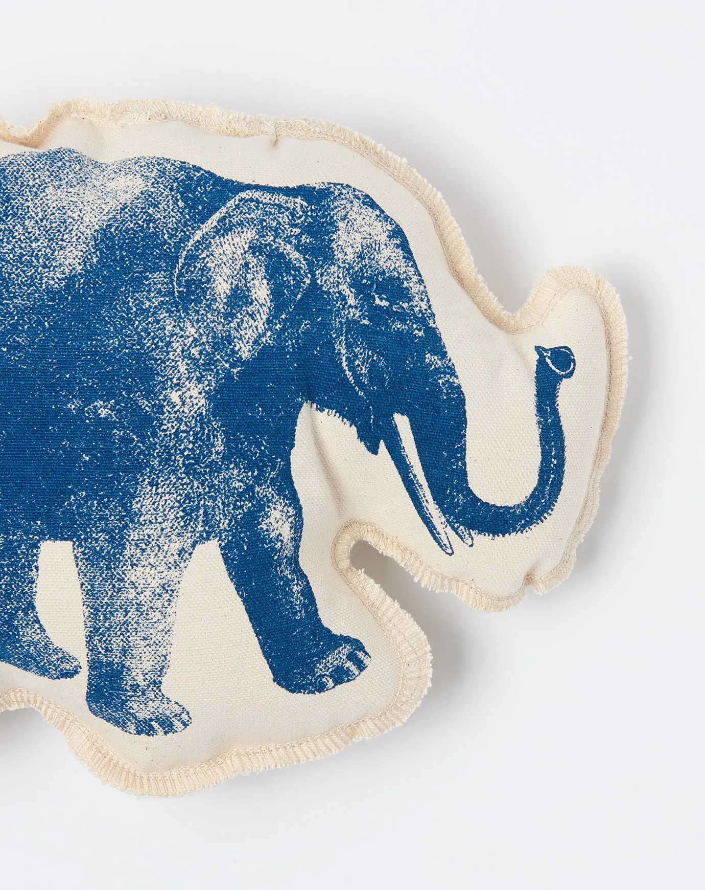 Elephant Cushion in Navy