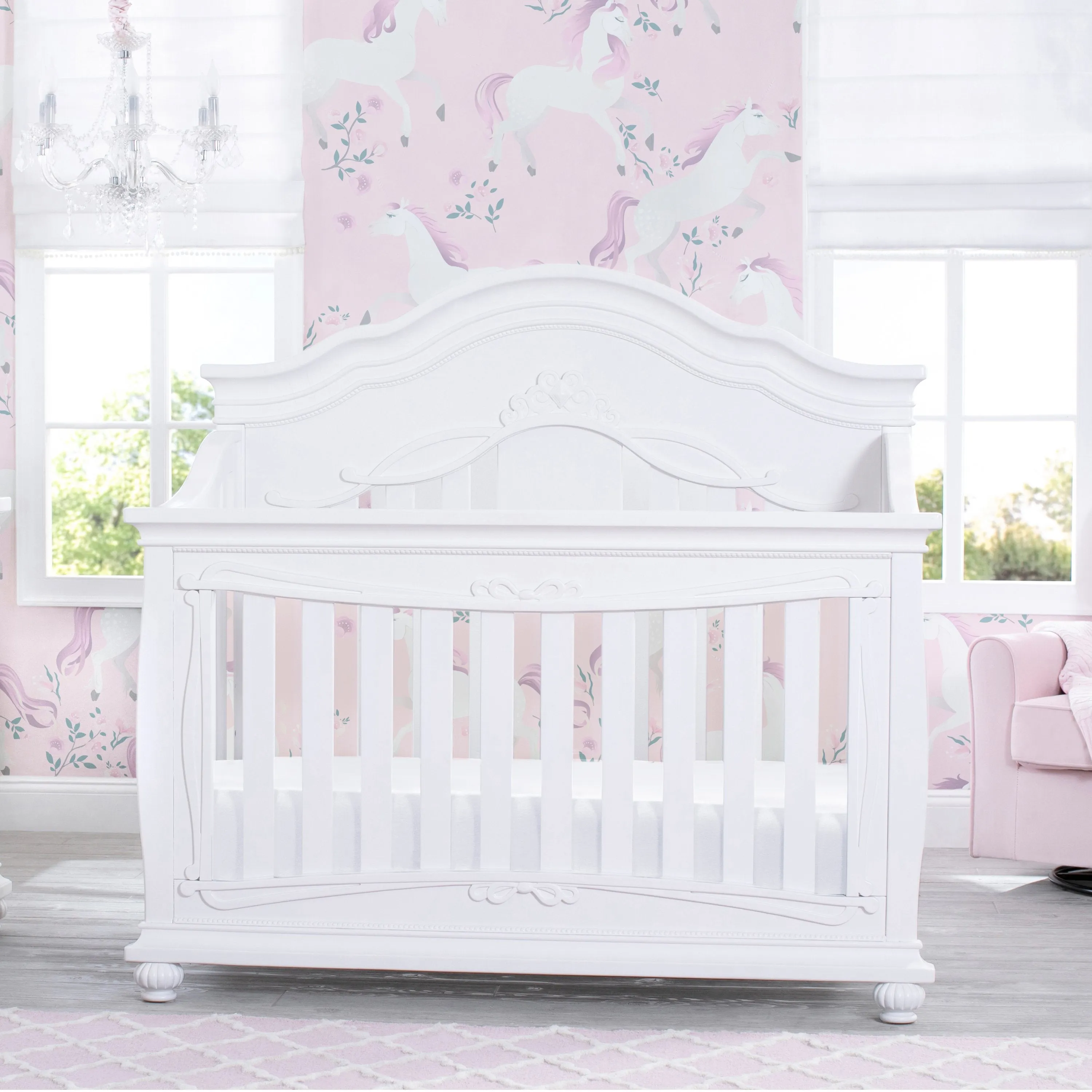 Fairytale 5-in-1 Convertible Crib with Conversion Rails