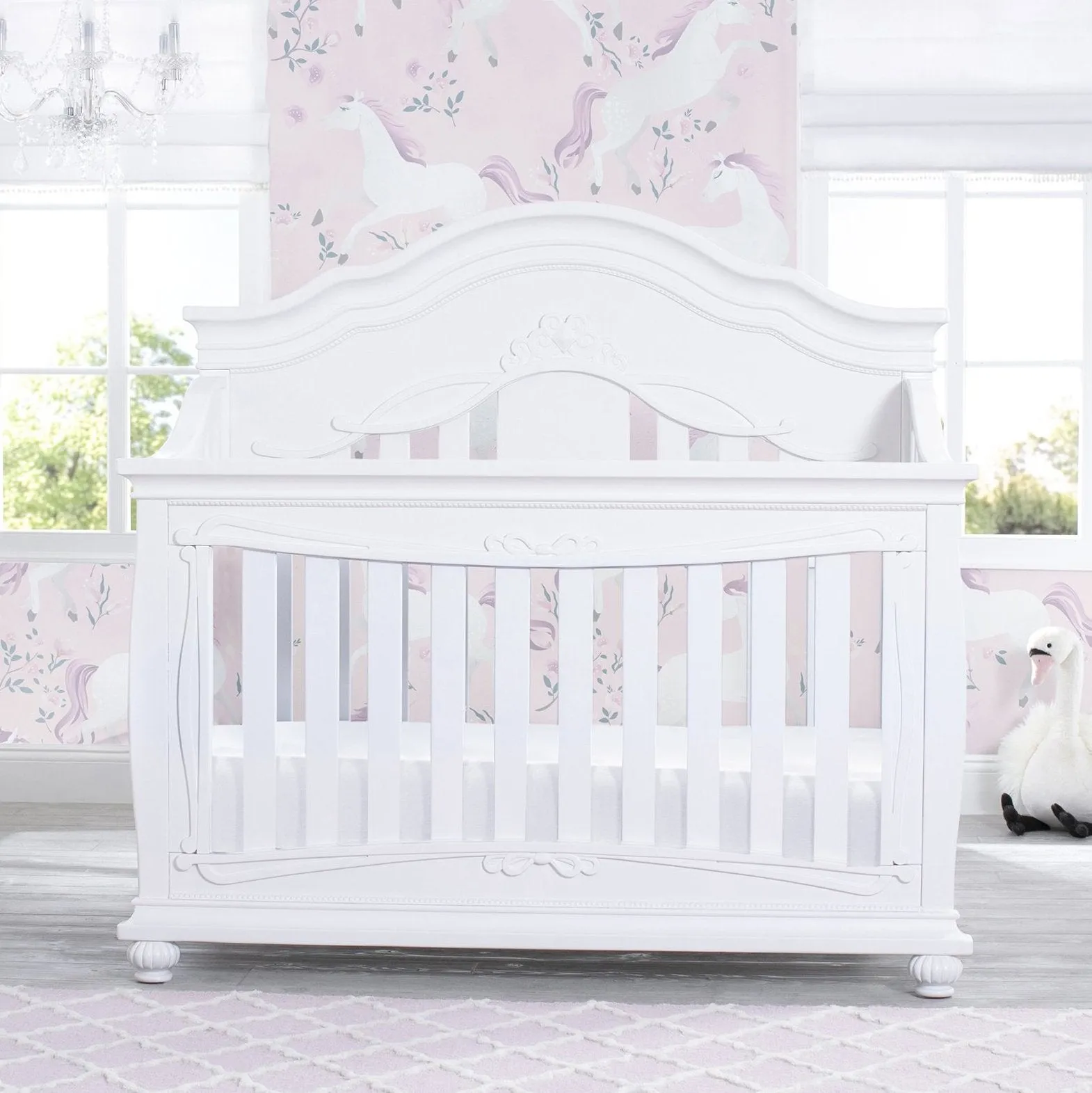 Fairytale 5-in-1 Convertible Crib with Conversion Rails